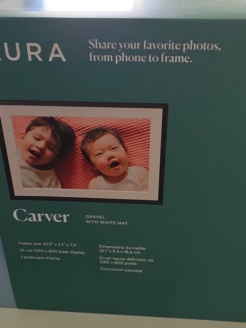 Aura Carver Wall Photo Frame in Teal Green